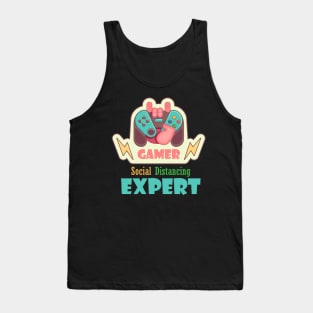 Social distancing Expert Introvert Antisocial Gaming 2020 Tank Top